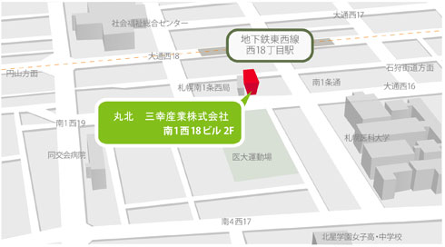 丸北三幸産業株式会社地図